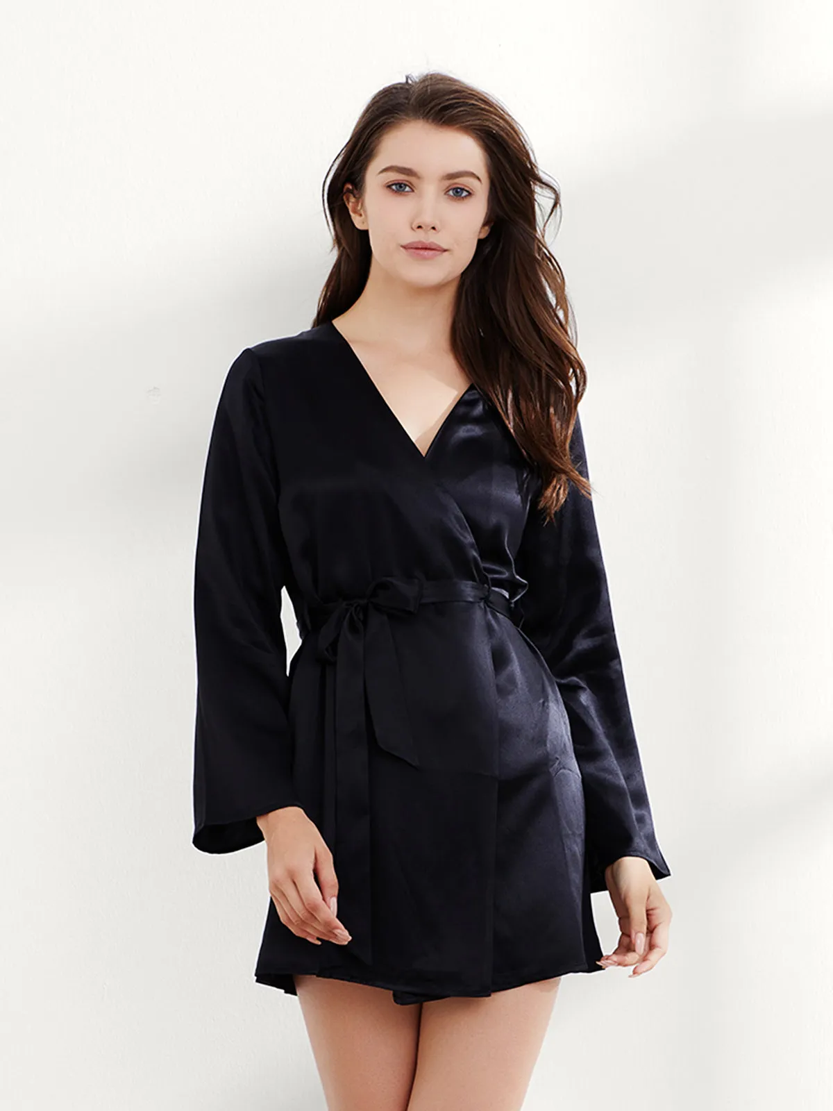 19 Momme Silk Mini Robe For Women