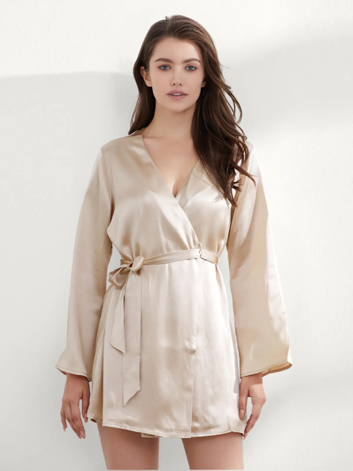 19 Momme Silk Mini Robe For Women
