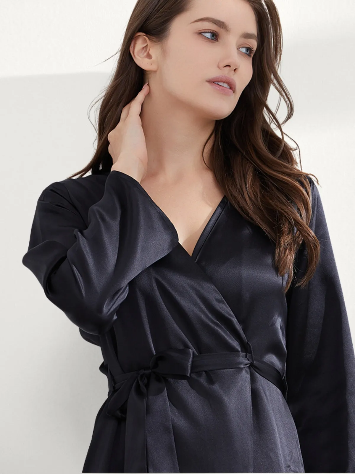 19 Momme Silk Mini Robe For Women