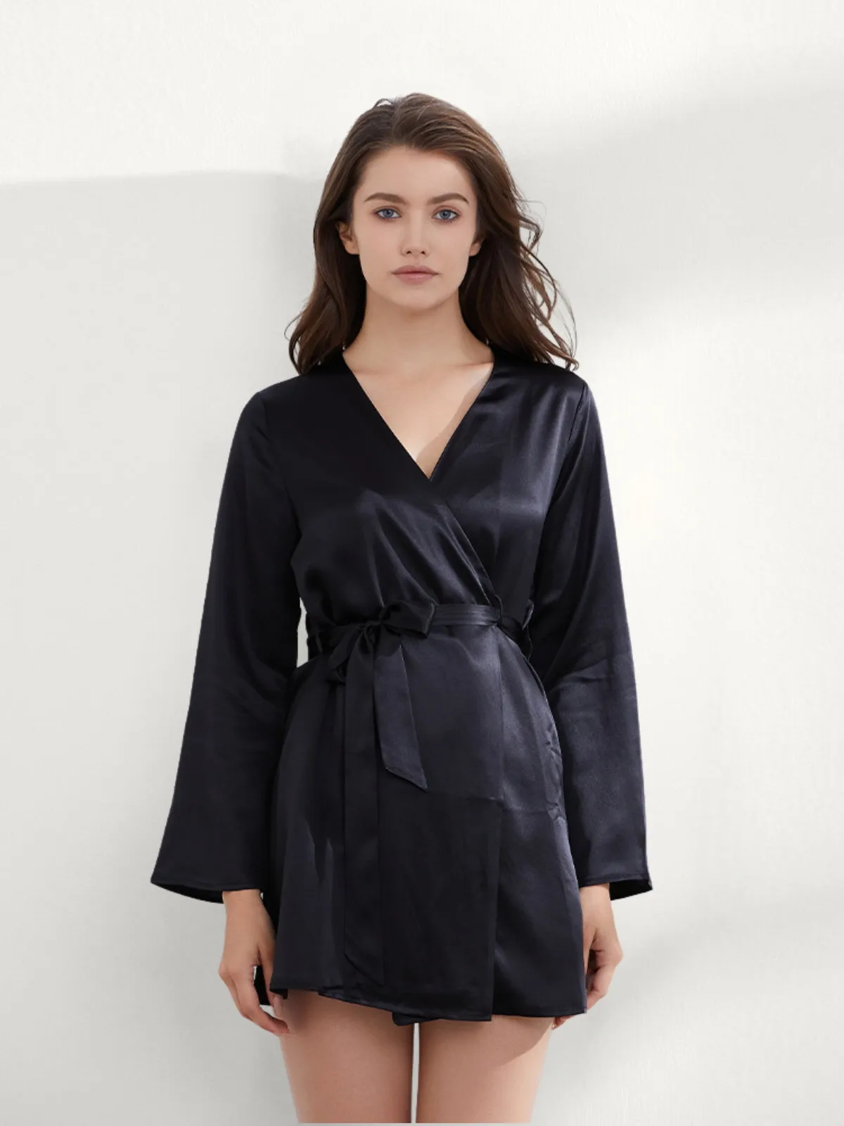 19 Momme Silk Mini Robe For Women