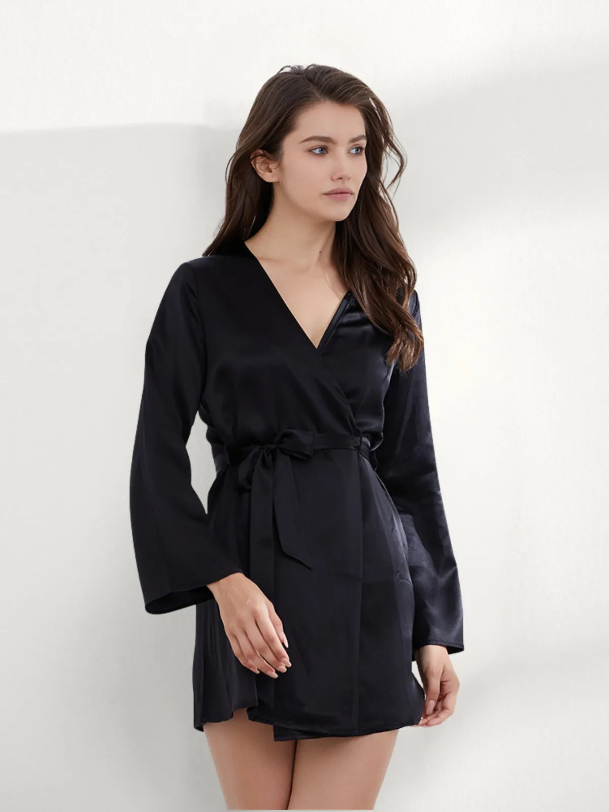 19 Momme Silk Mini Robe For Women