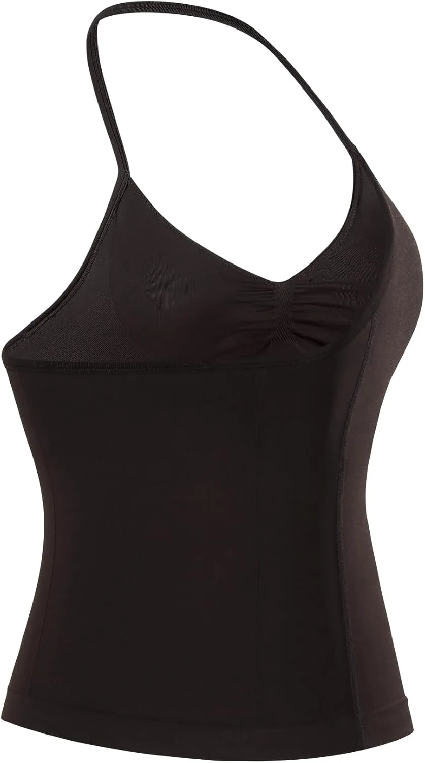 AUROLA Influence Longline Strappy Workout Halter Tops for Women,Removable Cups Padded Bras Impact Gym Yoga Sleeveless Top