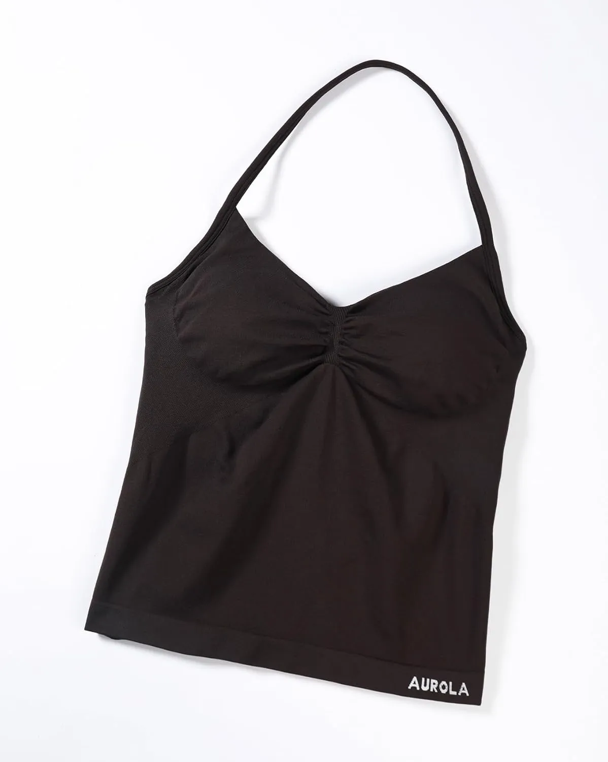 AUROLA Influence Longline Strappy Workout Halter Tops for Women,Removable Cups Padded Bras Impact Gym Yoga Sleeveless Top