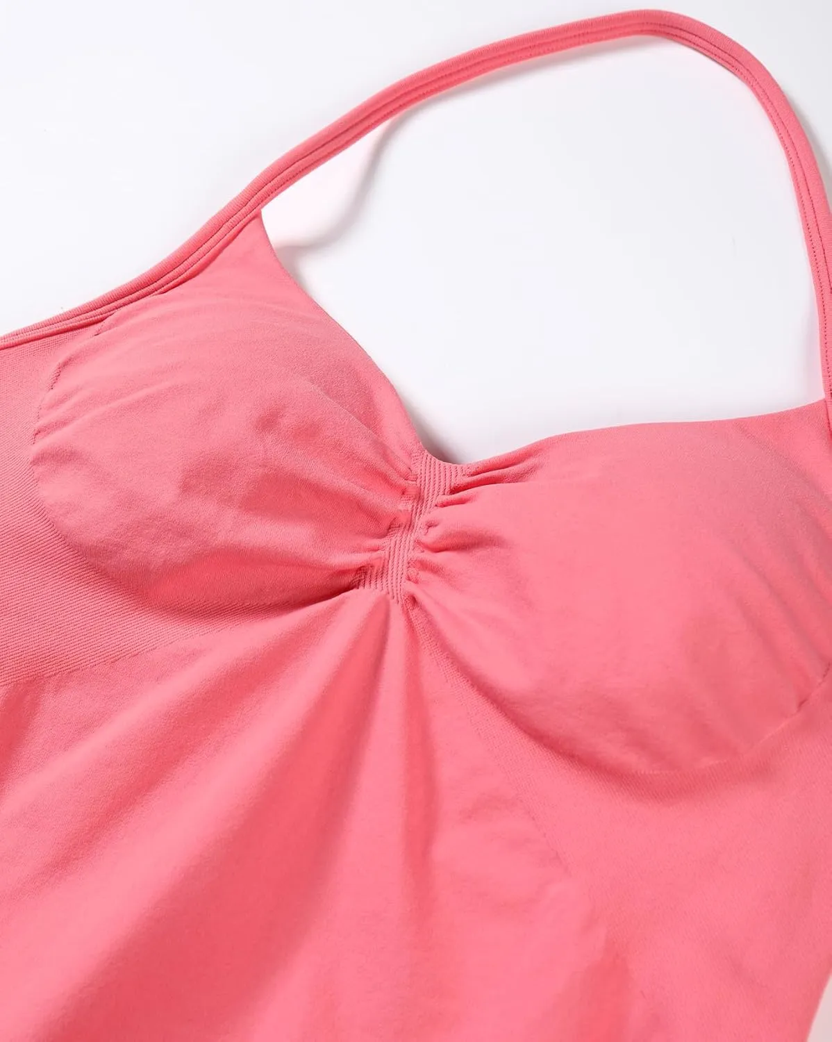 AUROLA Influence Longline Strappy Workout Halter Tops for Women,Removable Cups Padded Bras Impact Gym Yoga Sleeveless Top