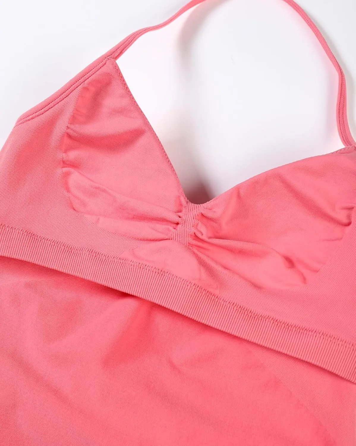 AUROLA Influence Longline Strappy Workout Halter Tops for Women,Removable Cups Padded Bras Impact Gym Yoga Sleeveless Top