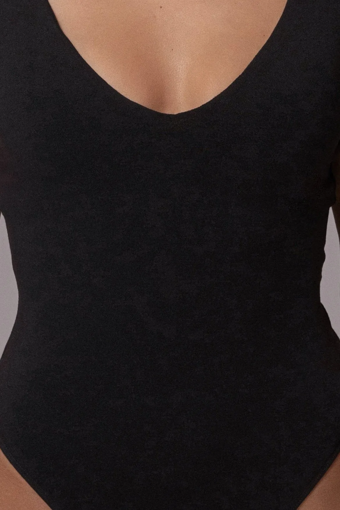 Black Empire V-Neck Bodysuit