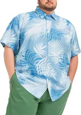 BRISIRA Big and Tall Hawaiian Shirts for Men Button Down Short Sleeves Shirts Beach Tropical Aloha Shirt with Pocket LT-6XLT