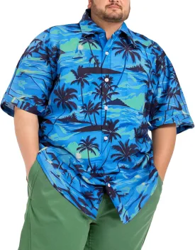 BRISIRA Big and Tall Hawaiian Shirts for Men Button Down Short Sleeves Shirts Beach Tropical Aloha Shirt with Pocket LT-6XLT