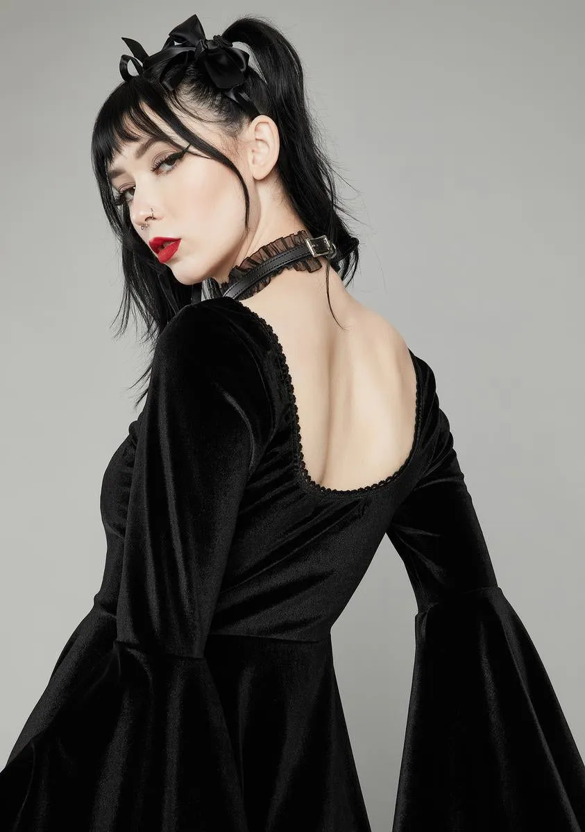 Burial Ground Velvet Mini Dress