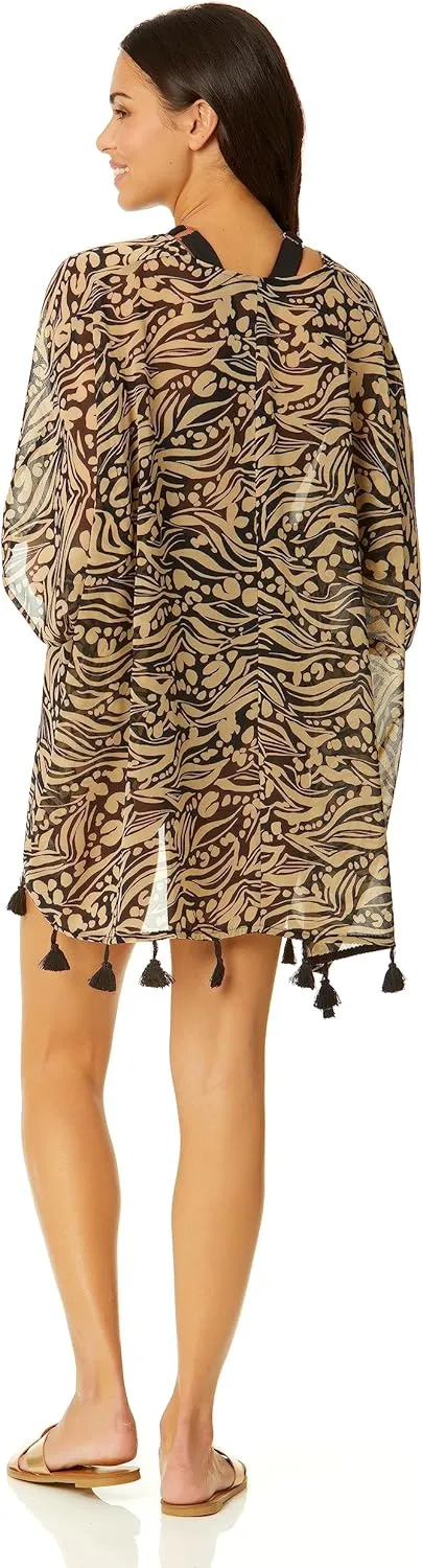 Catalina Women's Standard Printed Sheer Kimono Beach Swimsuit Coverup