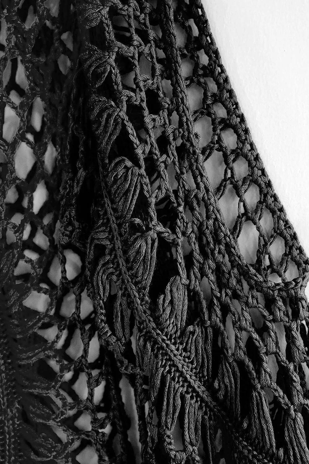 CUPSHE Womens Cover Up Crochet Poncho Swimsuit Tassel Dresses Hollow Out S-XXL 2025
