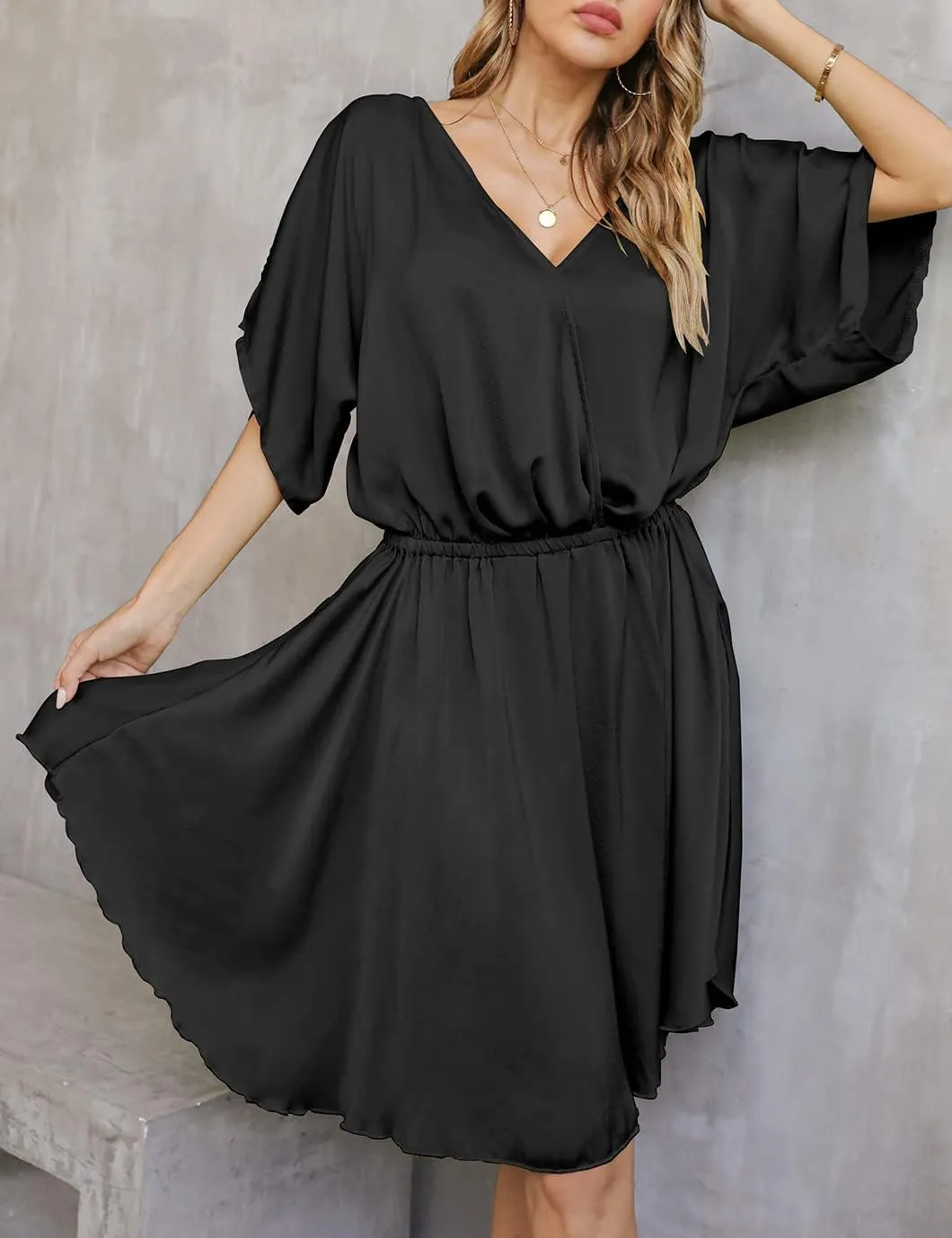 Eddoyee Summer Casual Swimsuit Cover Ups for Women Beach Shirt Tunic Dress
