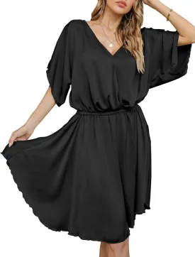 Eddoyee Summer Casual Swimsuit Cover Ups for Women Beach Shirt Tunic Dress