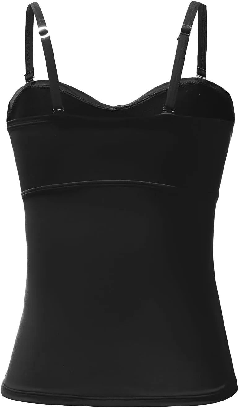 Holipick Tankini Top for Women Twist Front Bandeau Swimsuit Tummy Control Bathing Suit Top Only No Bottom