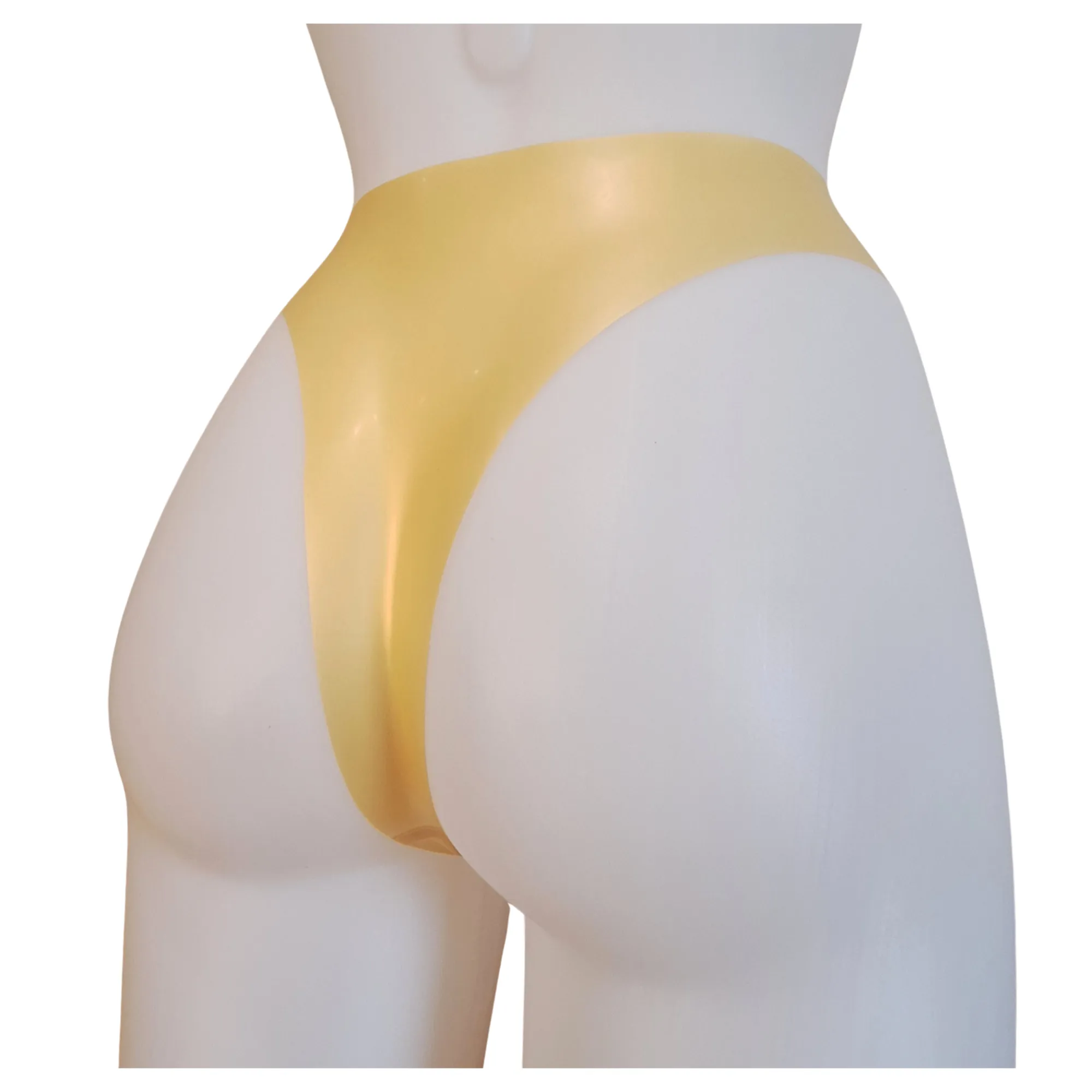 Latex Super High Waisted, High Cut Thong Knickers/Panties