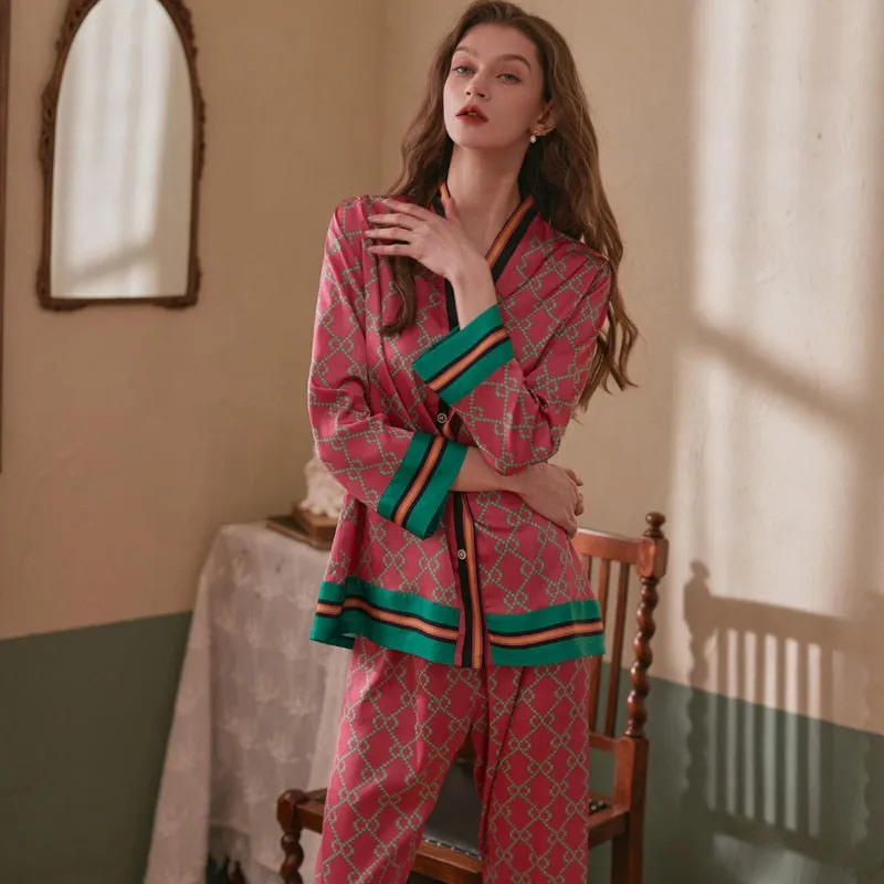 Lisa Silk Satin Pajama Set
