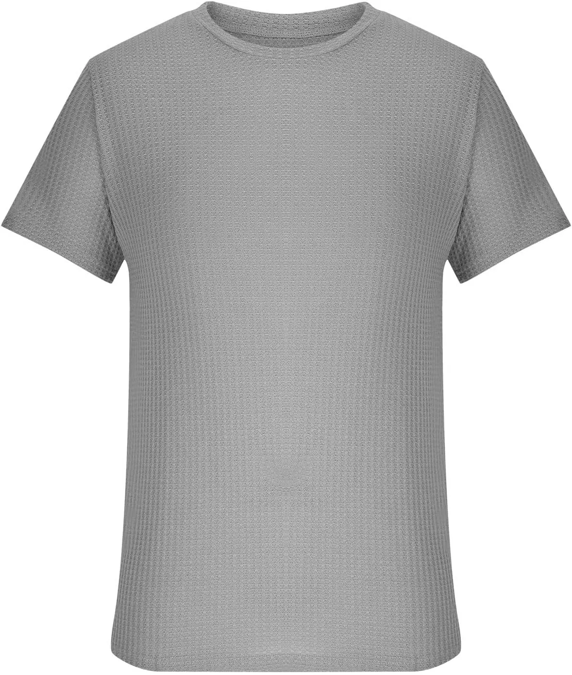 Men Knitted T-Shirts Solid Crewneck Pullover Short Sleeve Solid Simple Basic Tee Loose Relaxed Great Soft