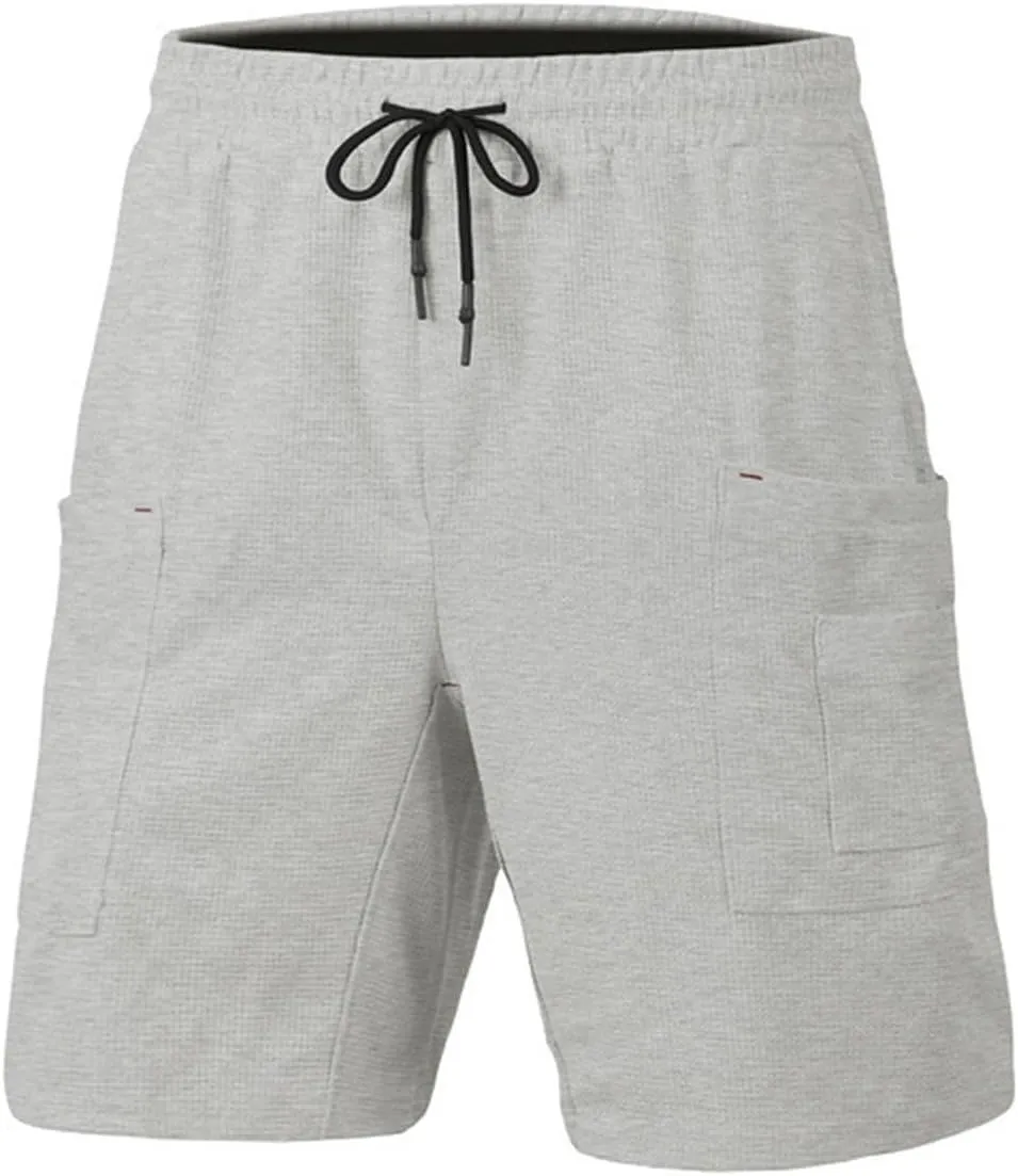 Mens Casual Waffle Shorts Textured Knit Athletic Tennis Workout Sweat Shorts Elastic Waist Summer Beach Short Pants