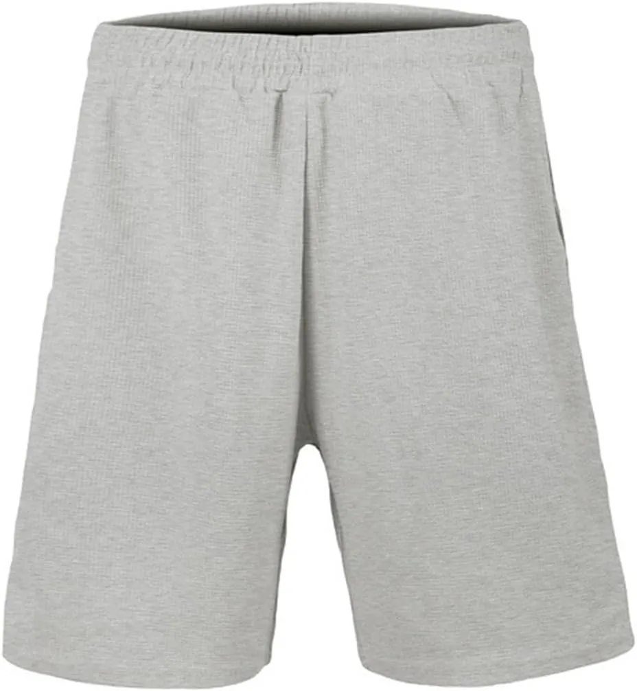 Mens Casual Waffle Shorts Textured Knit Athletic Tennis Workout Sweat Shorts Elastic Waist Summer Beach Short Pants