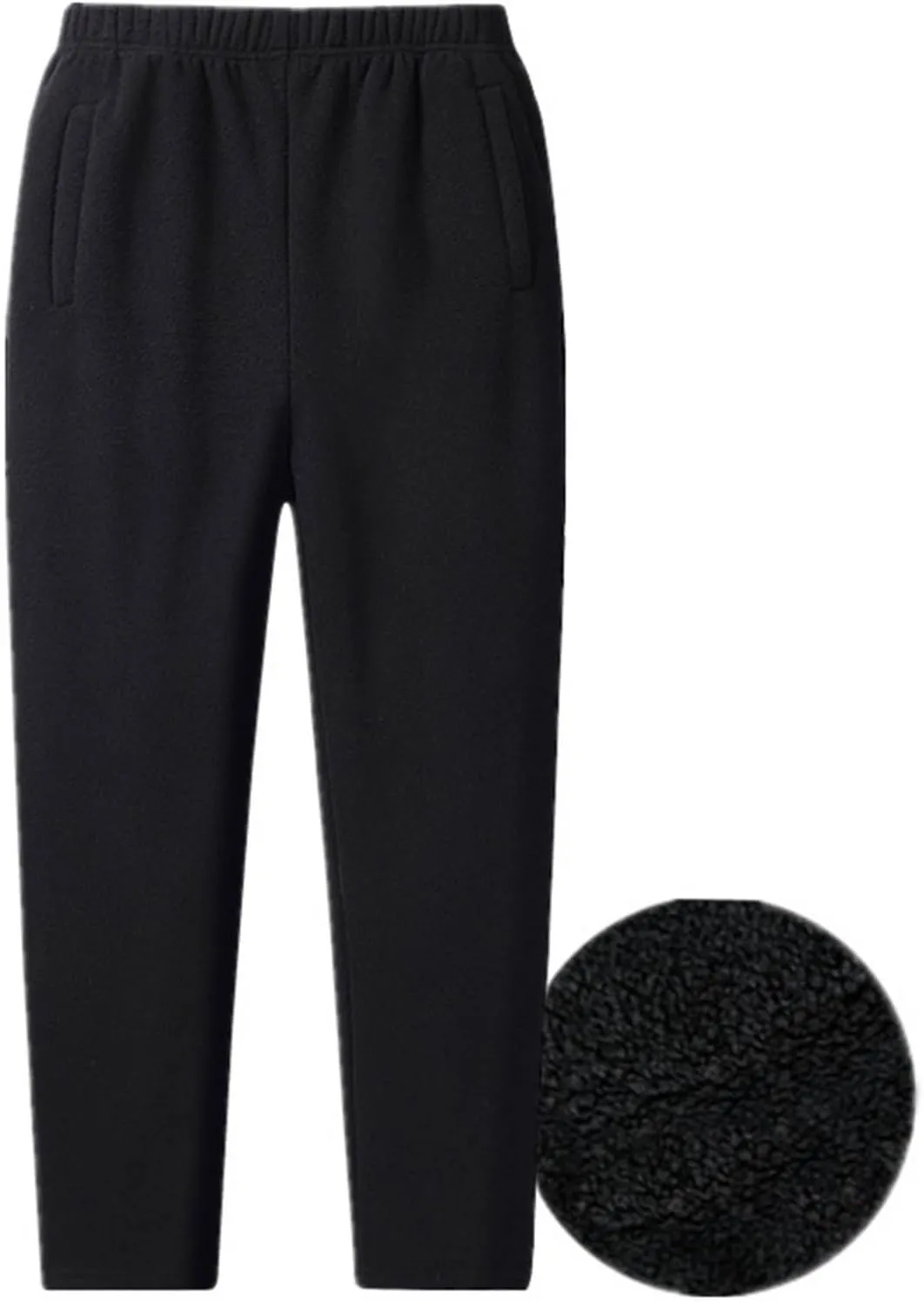 Men's Fleece Lined Sherpa Sweatpants Winter Casual Soft Warm Pants Jogger Lounge Athletic Thermal Pant with Pockets