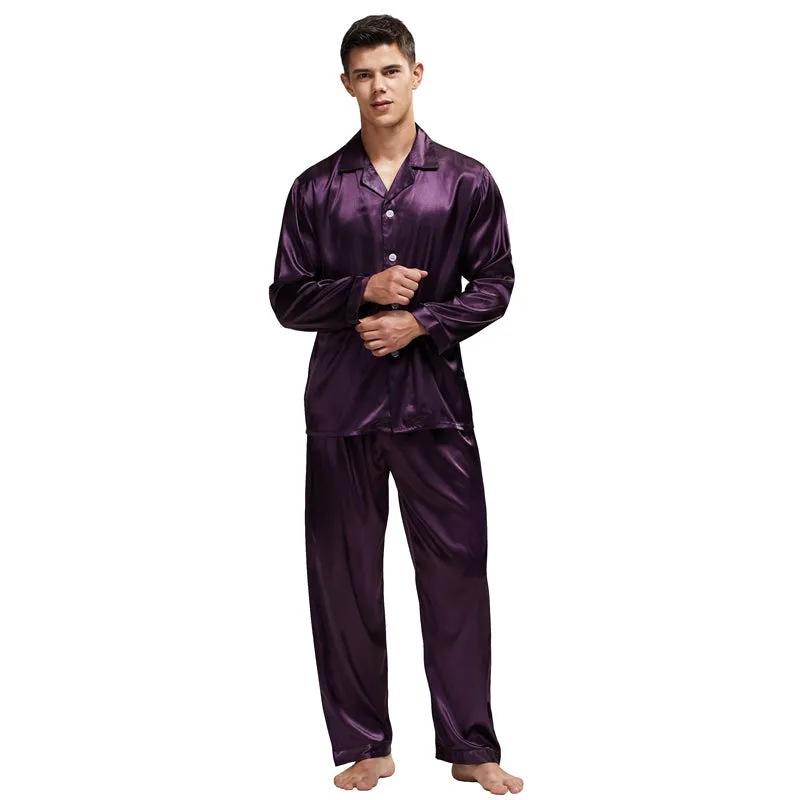 Men's Satin Silk Pajama Night Suit Set