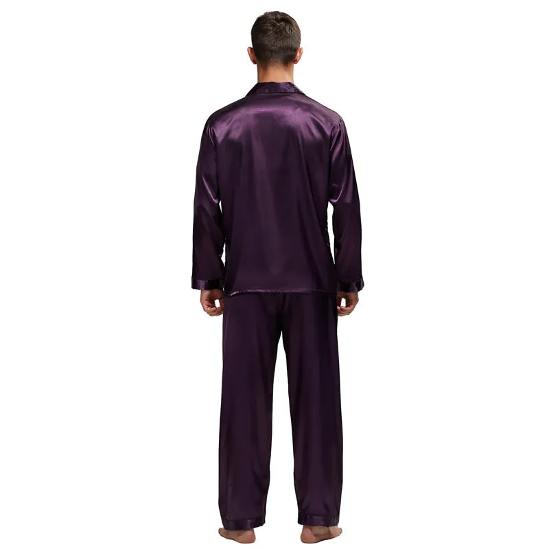 Men's Satin Silk Pajama Night Suit Set