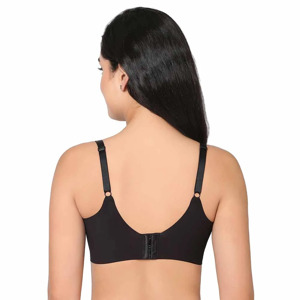 New Normal Padded Non-wired  Full  Cup Everyday Wear Full coverage T-Shirt Bra - Black
