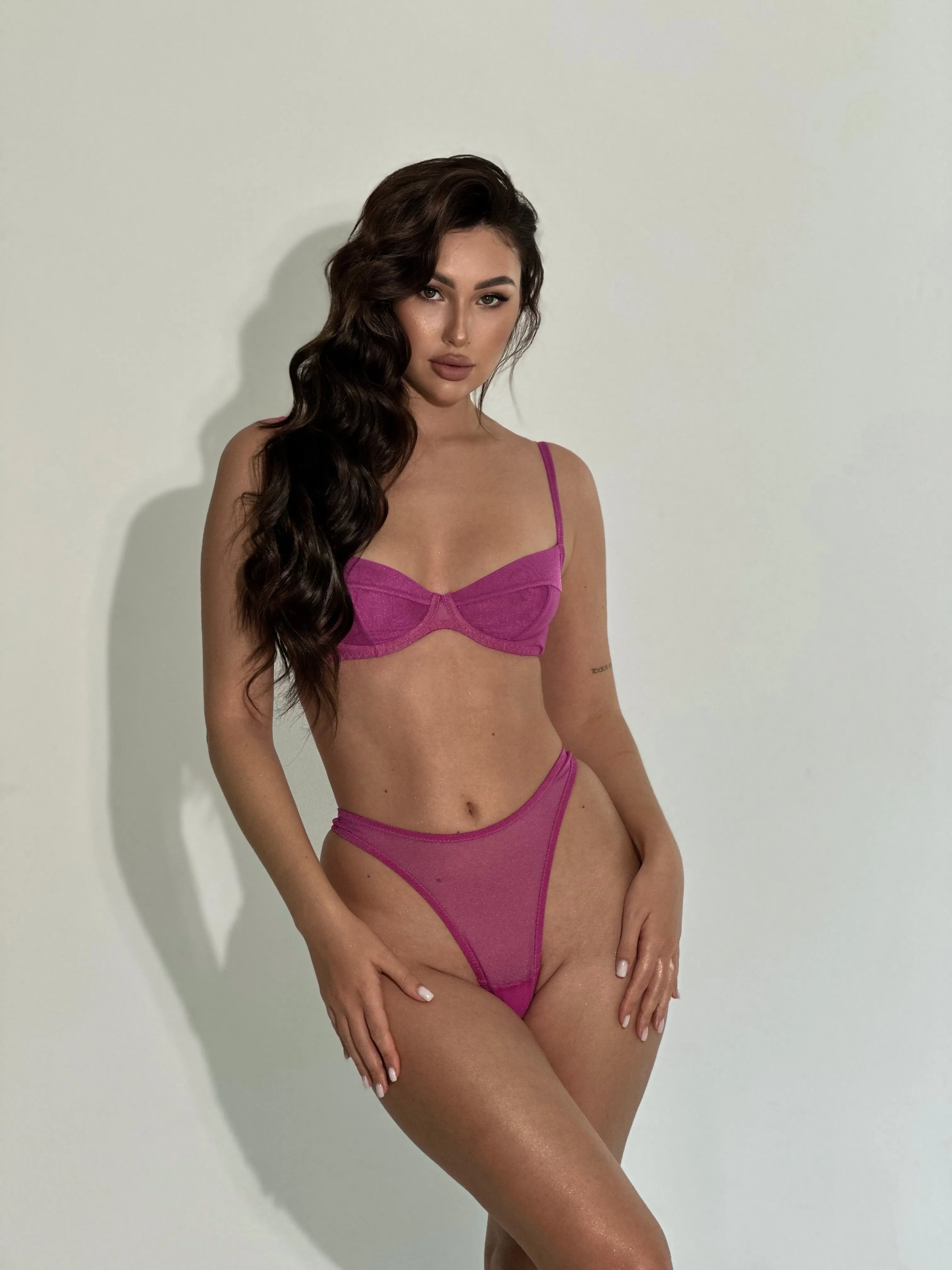 Parabola Fuchsia high waisted thongs