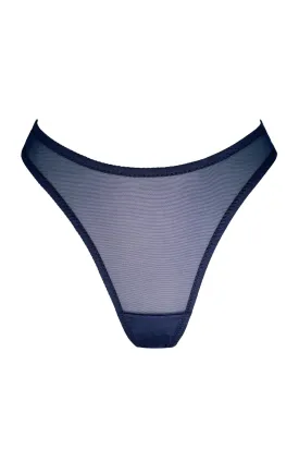 Parabola Navy high waisted thongs