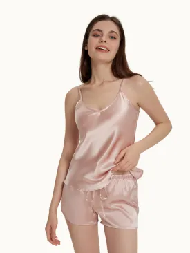 Pink Washable Silk Camisole Set