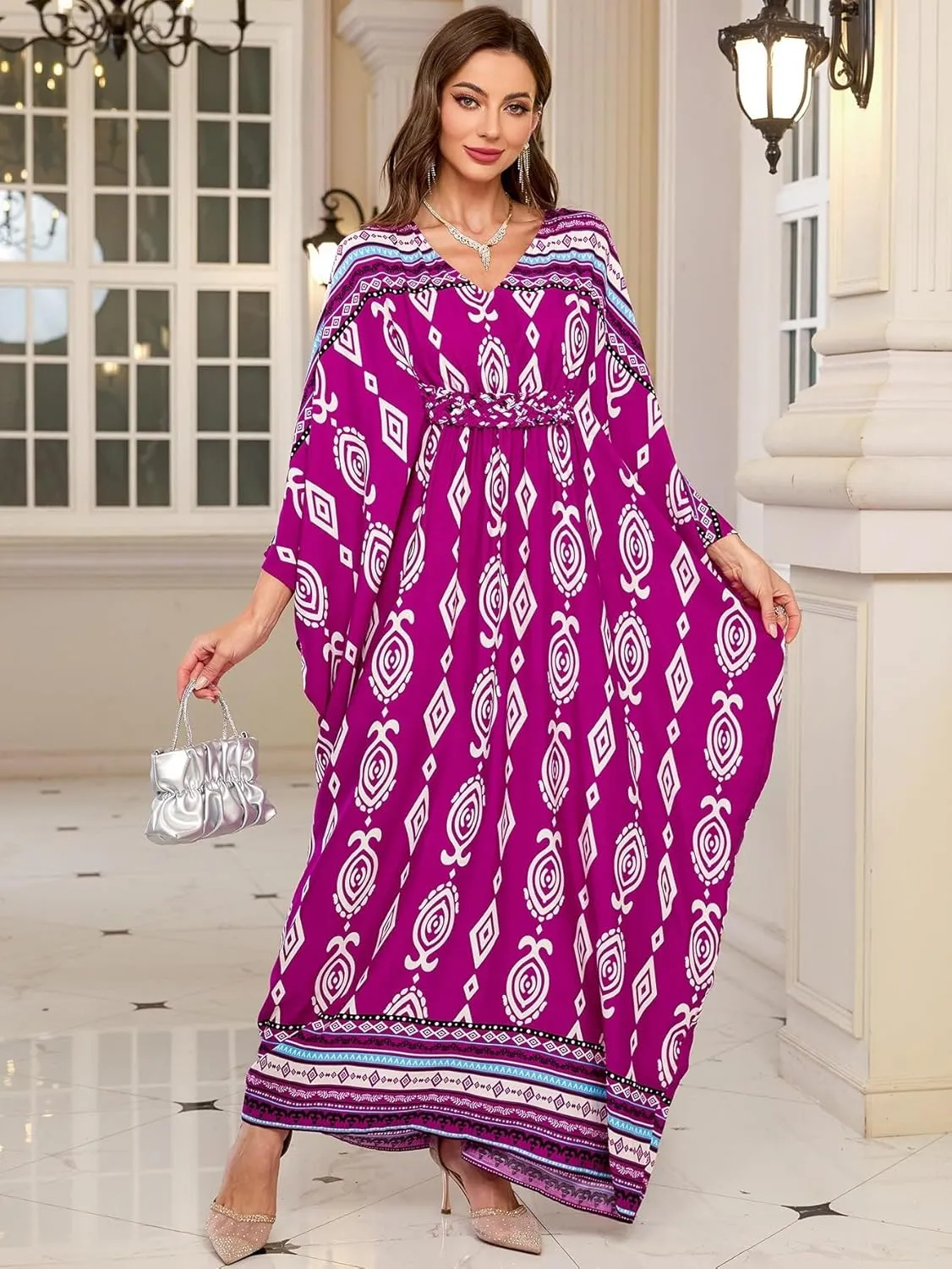 RanRui Women Beach Cover up Caftan Loungewear Swimsuit Cover Up Kaftan Dress