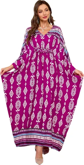 RanRui Women Beach Cover up Caftan Loungewear Swimsuit Cover Up Kaftan Dress