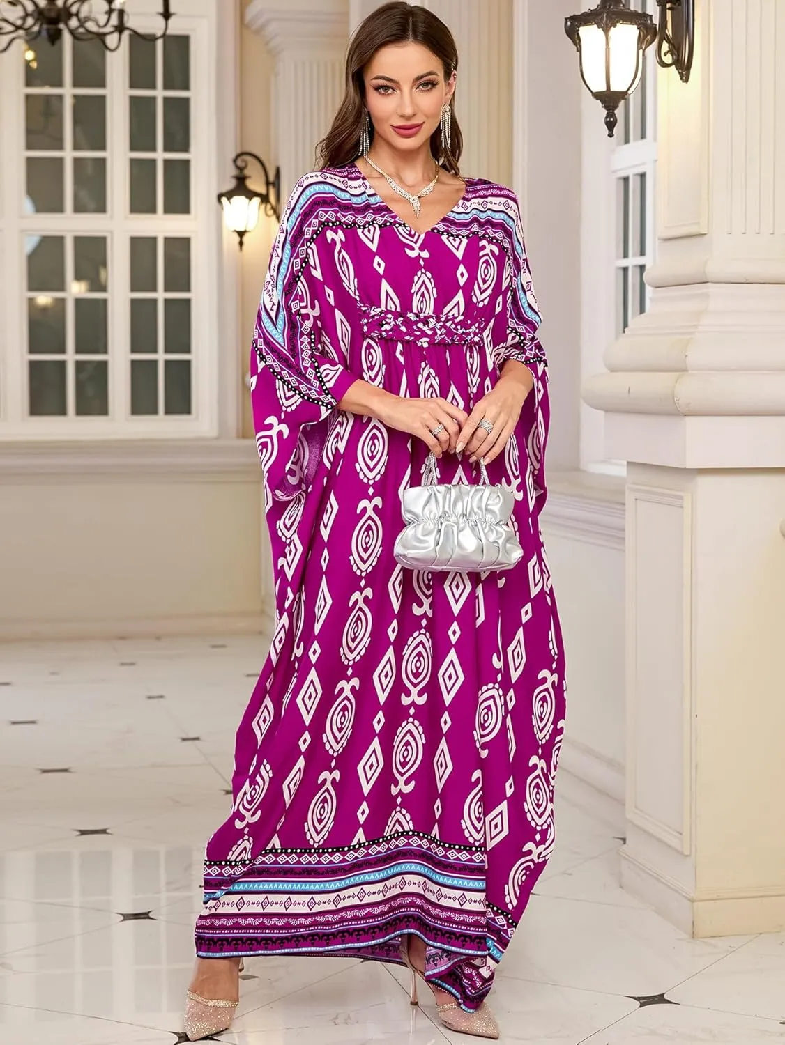 RanRui Women Beach Cover up Caftan Loungewear Swimsuit Cover Up Kaftan Dress