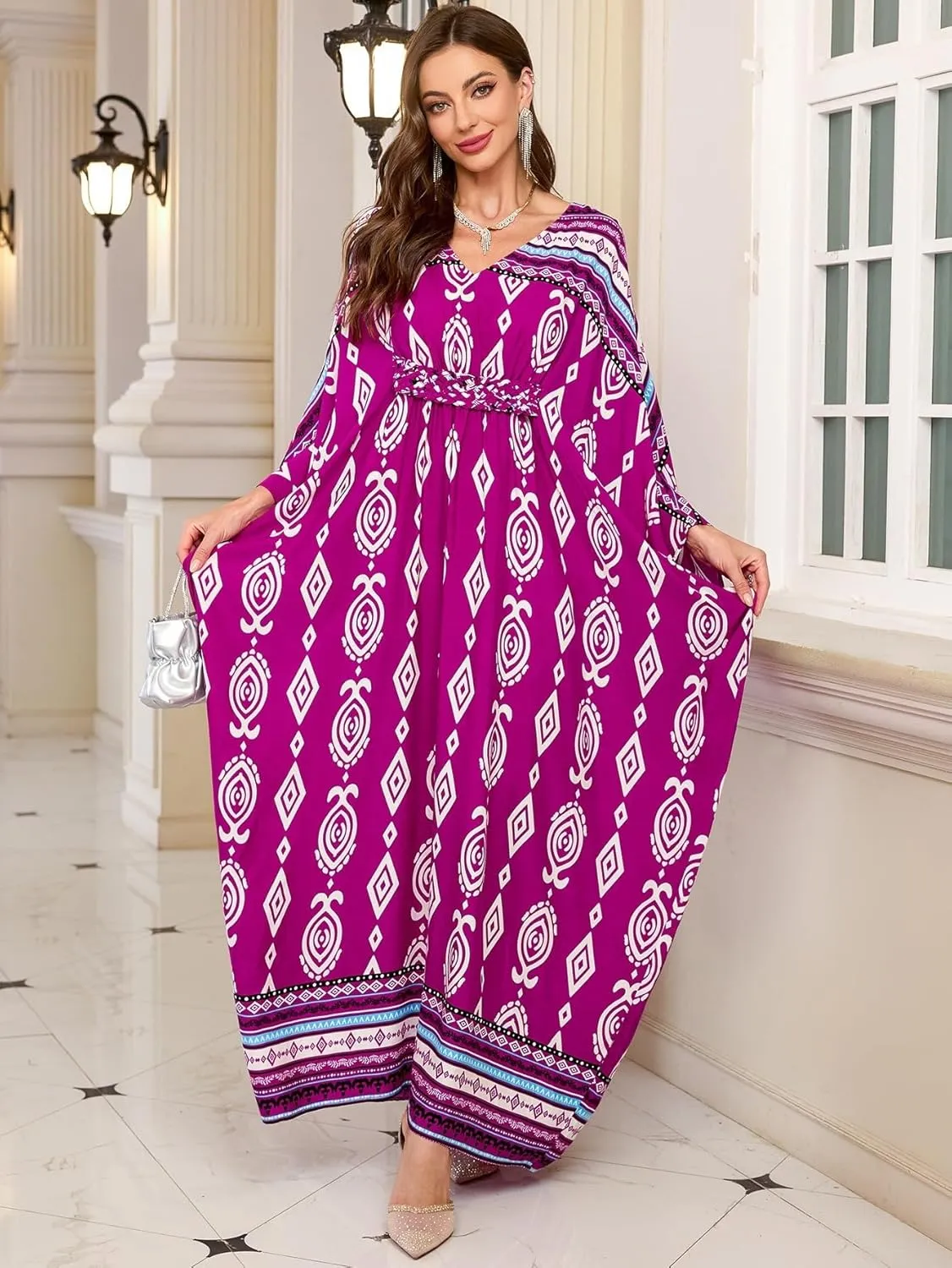 RanRui Women Beach Cover up Caftan Loungewear Swimsuit Cover Up Kaftan Dress