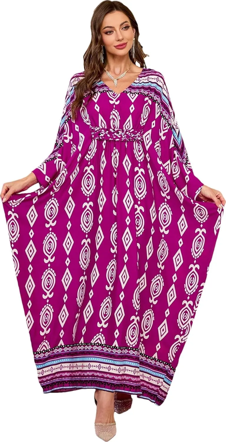 RanRui Women Beach Cover up Caftan Loungewear Swimsuit Cover Up Kaftan Dress