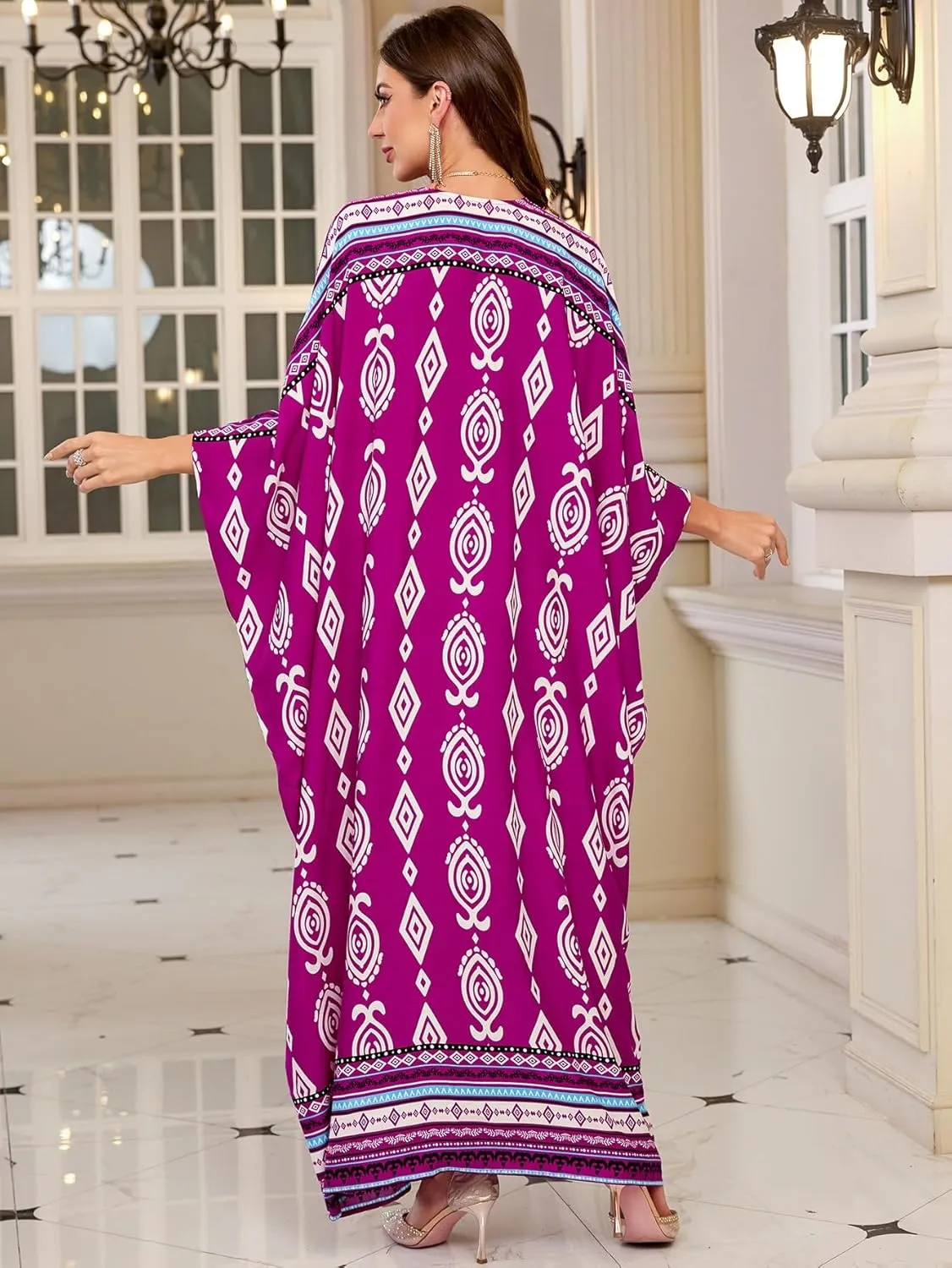 RanRui Women Beach Cover up Caftan Loungewear Swimsuit Cover Up Kaftan Dress