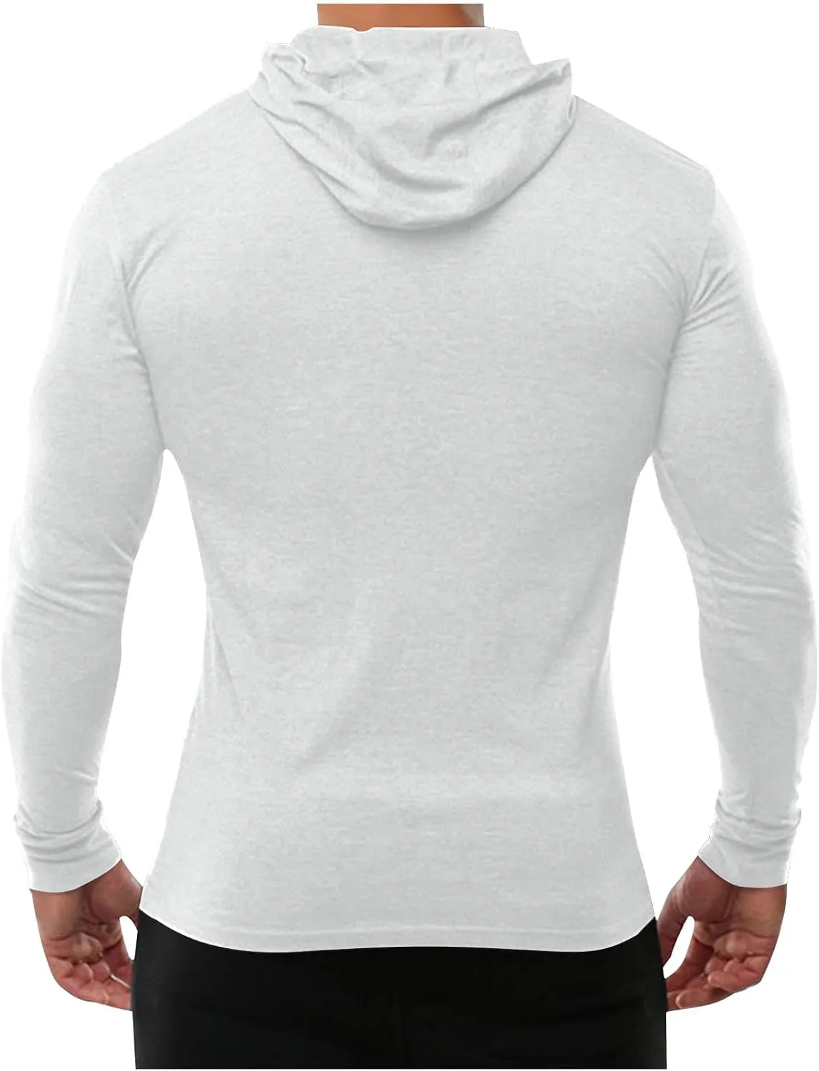 Sun Protection Hoodie Shirts Running Cotton Compression Shirts Long Sleeve Stretch Rash Guard for Beach Swimming