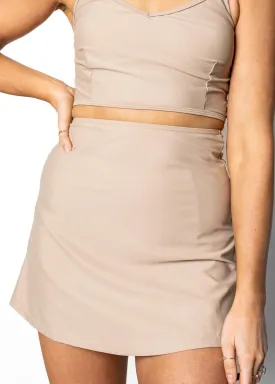 Taupe | Detached High-Waisted Skirt