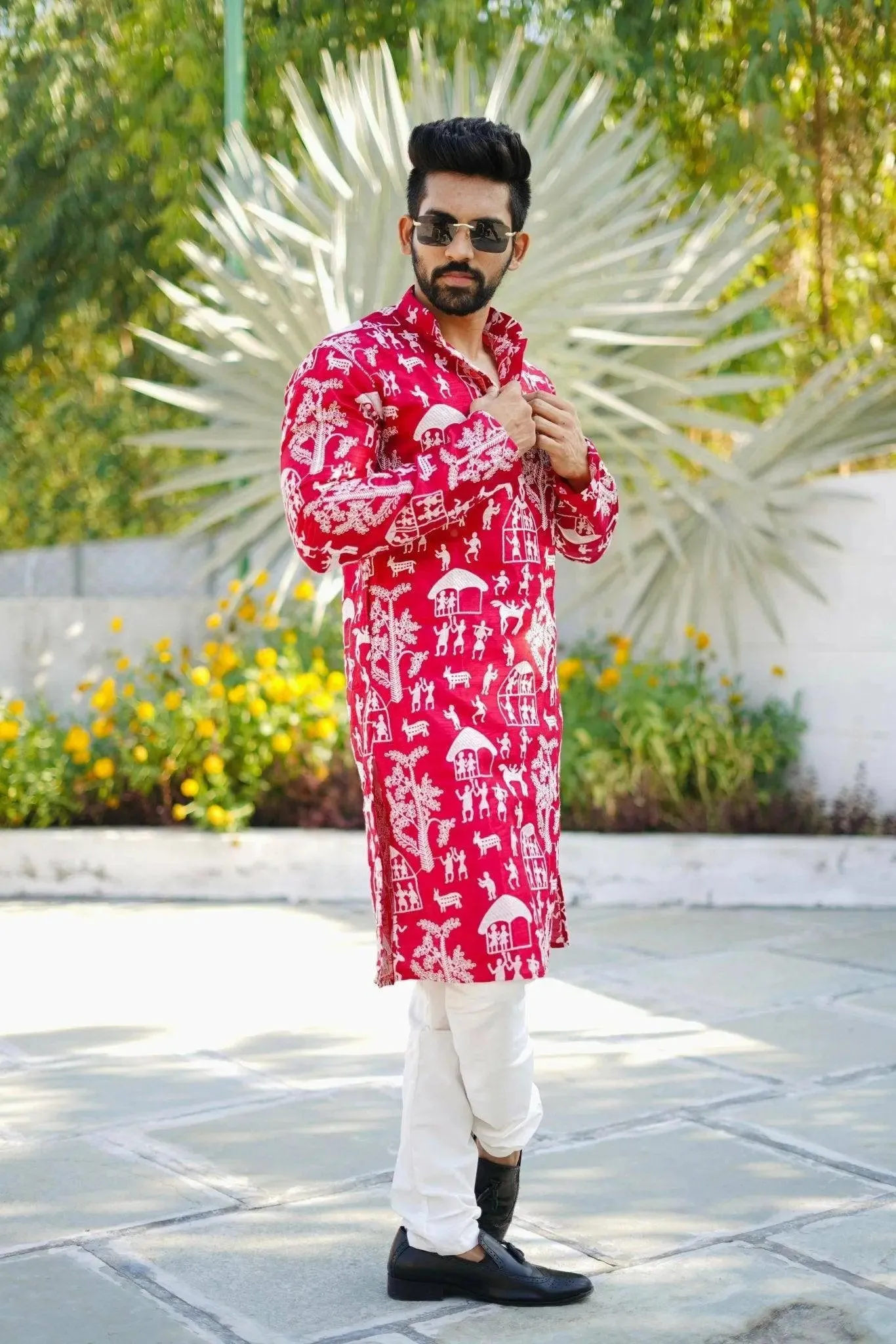 The Forest: Heavy Lucknowi  Kurta with Pajama Set