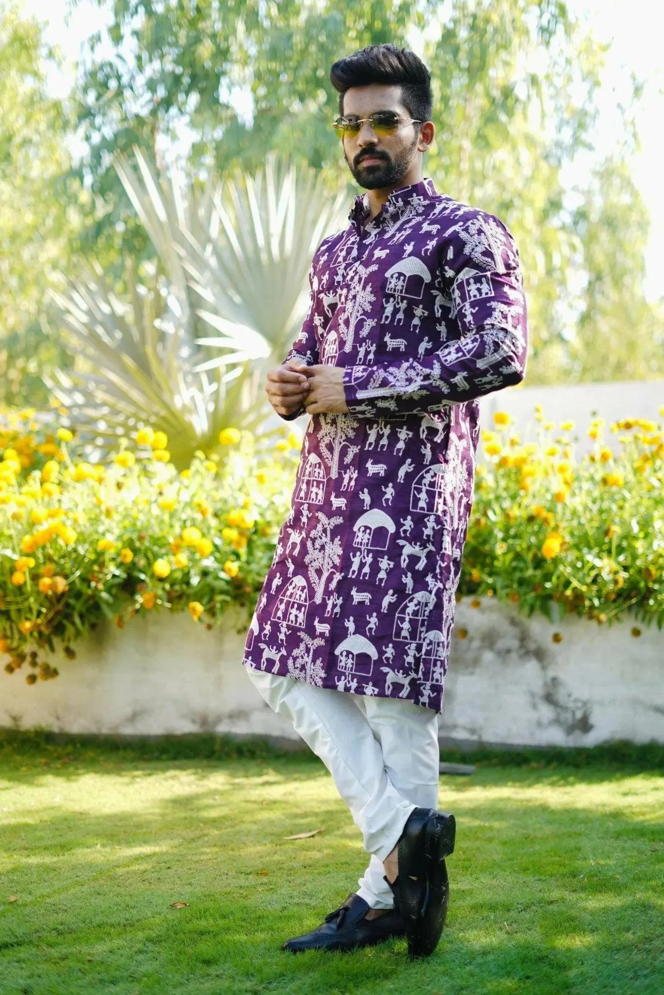The Forest: Heavy Lucknowi  Kurta with Pajama Set