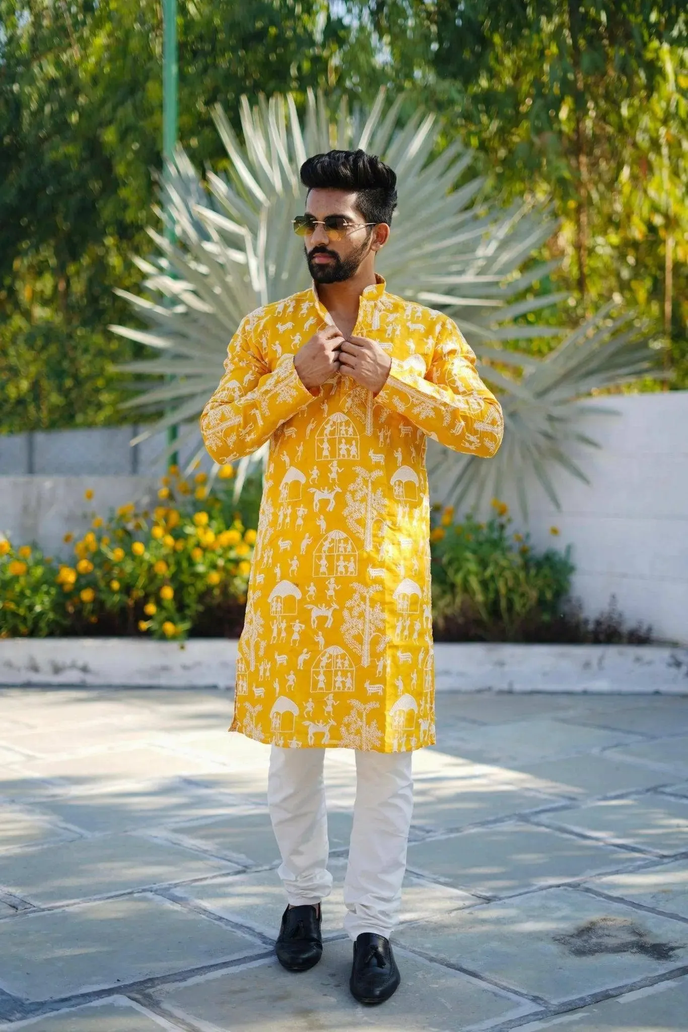 The Forest: Heavy Lucknowi  Kurta with Pajama Set