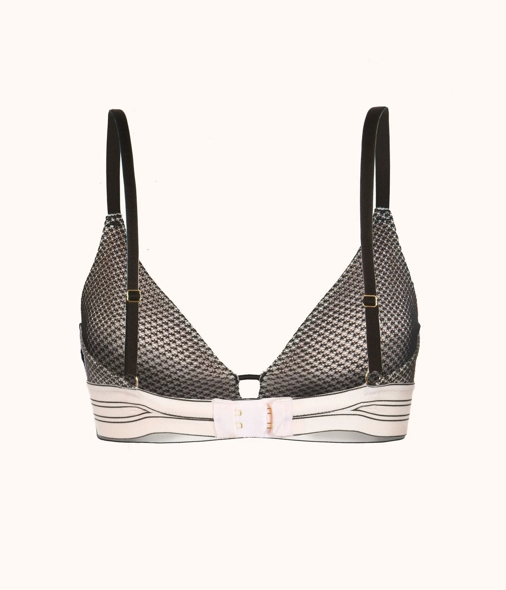 The Geo Lace Bralette: Jet Black
