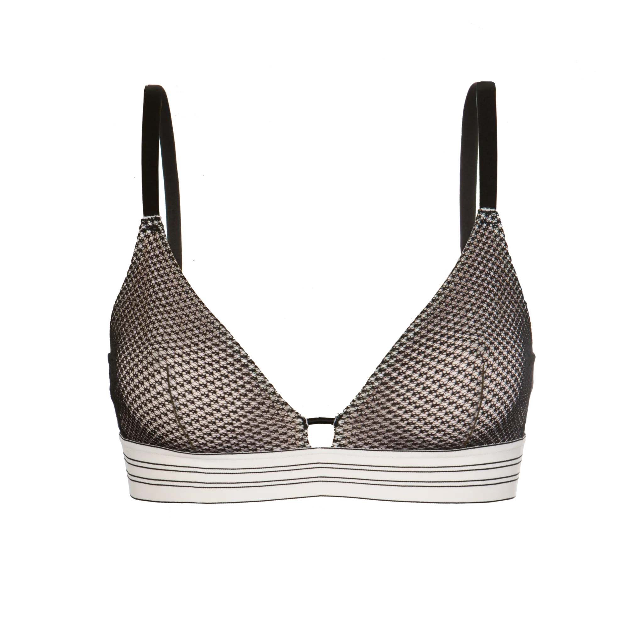 The Geo Lace Bralette: Jet Black