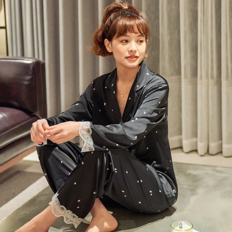 The Women's Satin Silk Pajama Set