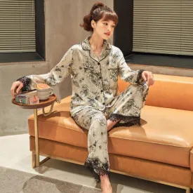 The Women's Satin Silk Pajama Set