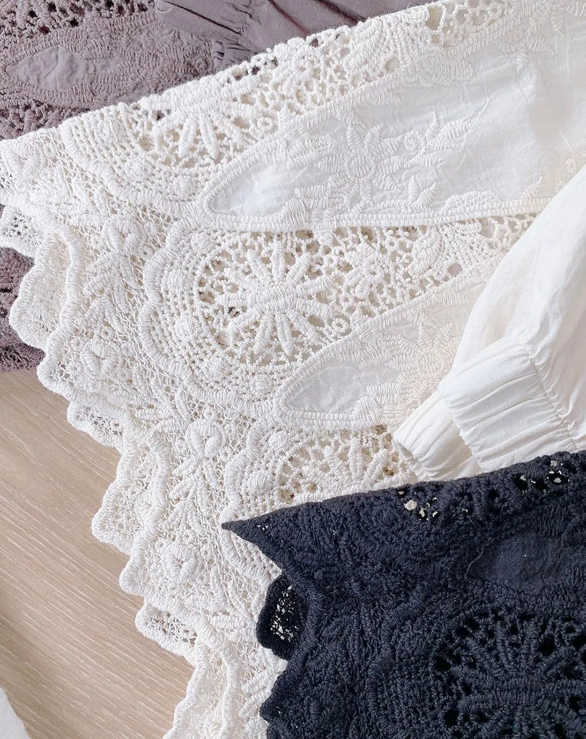 Vintage Lace Pettipants Slips Embroidery Flower Womens Lightweight Cotton Linen Bloomer Shorts Lounge Short Pants