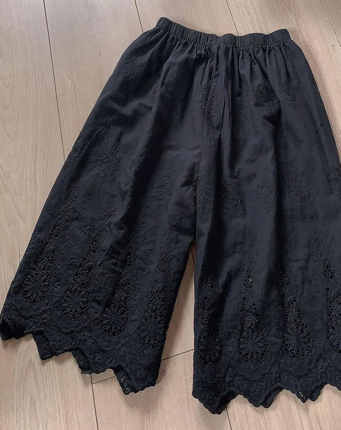 Vintage Lace Pettipants Slips Embroidery Flower Womens Lightweight Cotton Linen Bloomer Shorts Lounge Short Pants