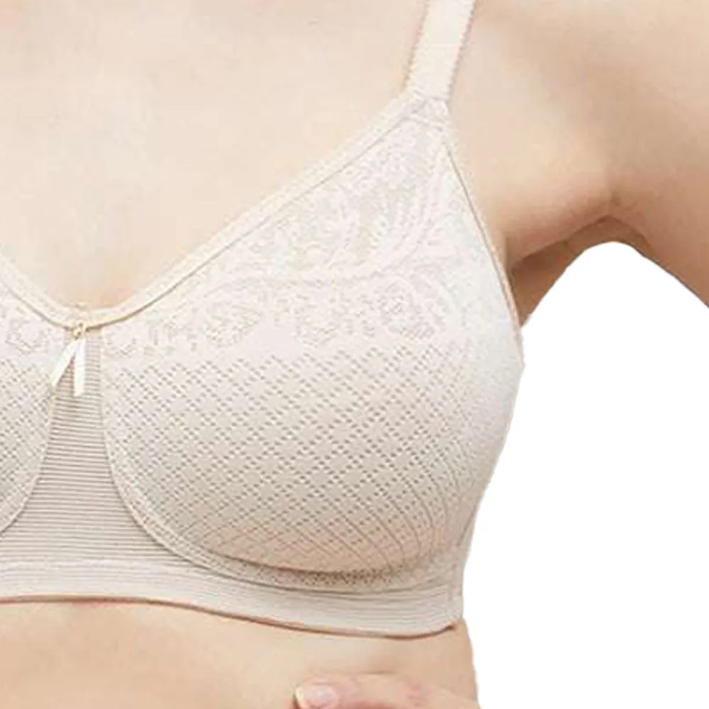 Visual Effects  Non Padded  Non Wired Full Coverage Minimizer Everyday Comfort  Bras - Beige