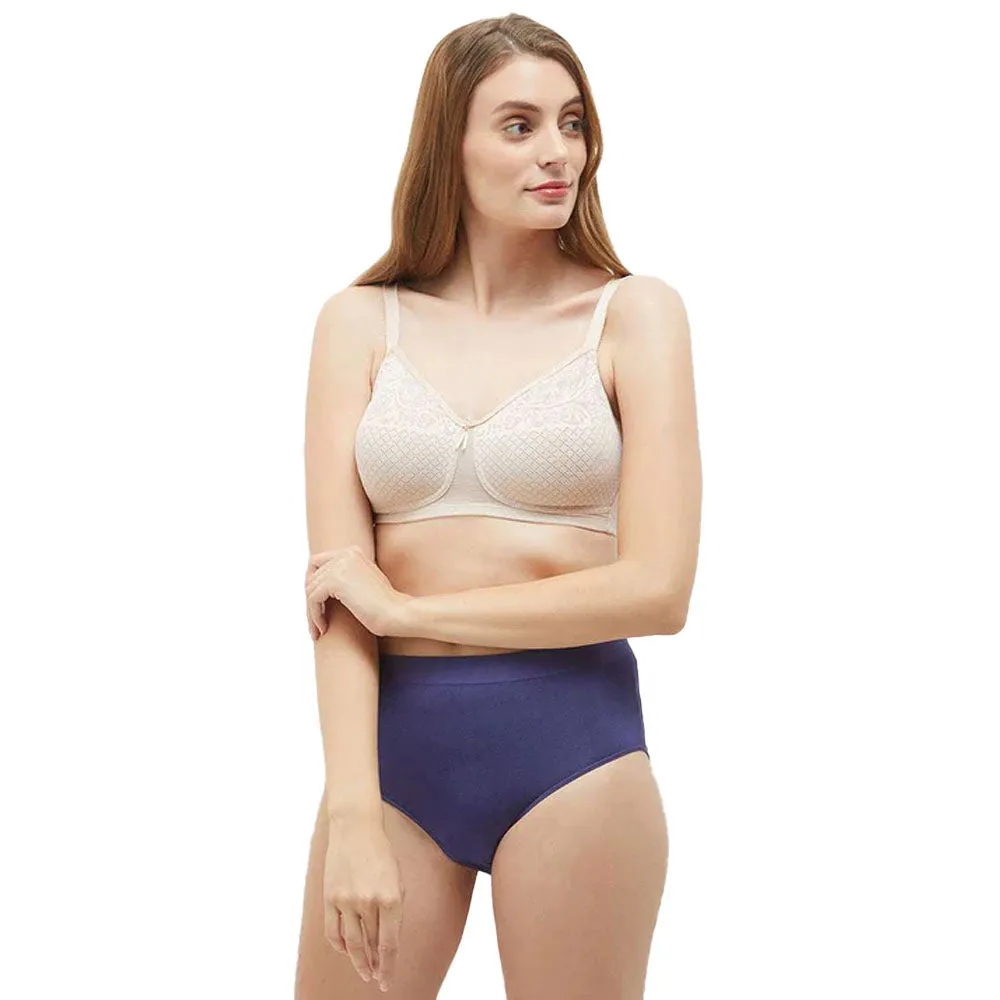 Visual Effects  Non Padded  Non Wired Full Coverage Minimizer Everyday Comfort  Bras - Beige